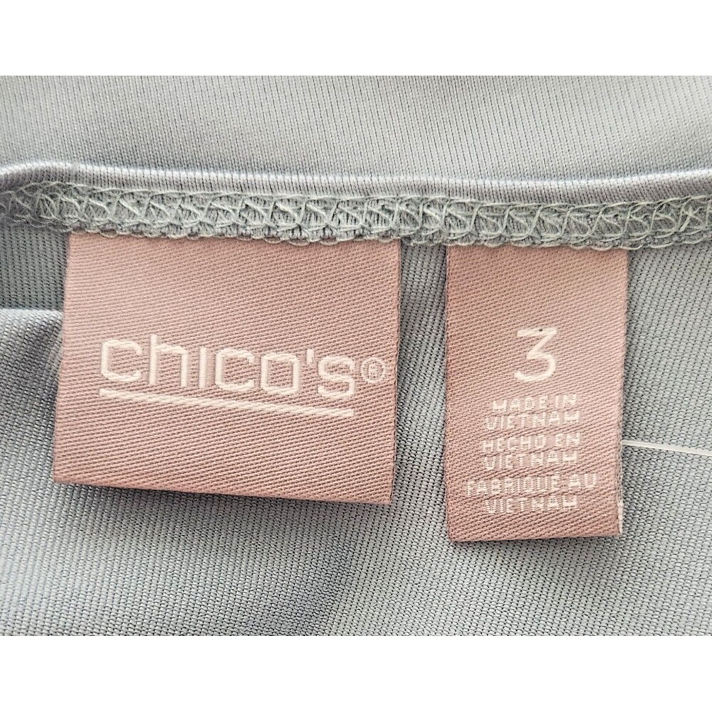 Chico's Women's Tank Size 3 (16/18) Blue Microfeel Basic Knit NWT - Picture 3 of 7